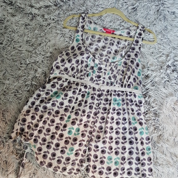 Multicolor, empire waist, racer back top - Picture 5 of 7